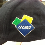 Embroidered hat on one side