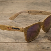 Gafas de sol efecto madera personalizadas en tampografía. Cod. M09022