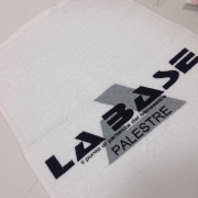 2-color printing on a gym towel