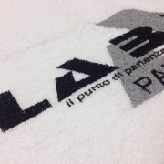 2-color printing on a gym towel - detail