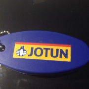4-color print on floating key ring