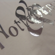 Silver foils and black color serigraphy