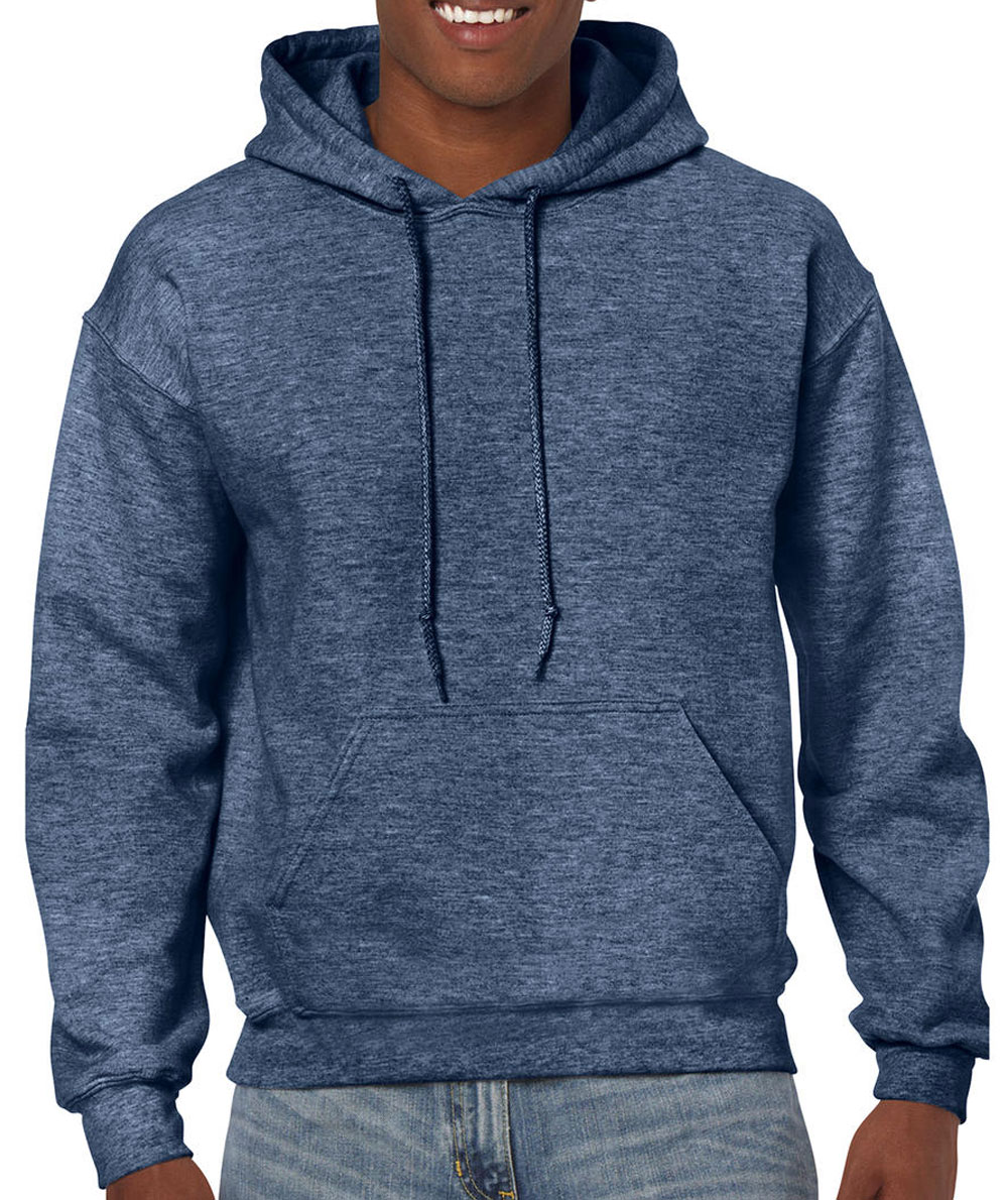 Gildan - Felpa Con Cappuccio In Misto Pesante - 18500, (Zaffiro - Foto 9