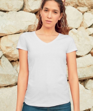 FR613980 T-shirt Valueweight con scollatura a V donna