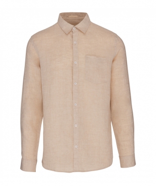 NS504-OUTLET Camicia in lino uomo