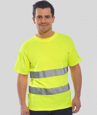 OS172 T-shirt Hi-Vis girocollo manica corta