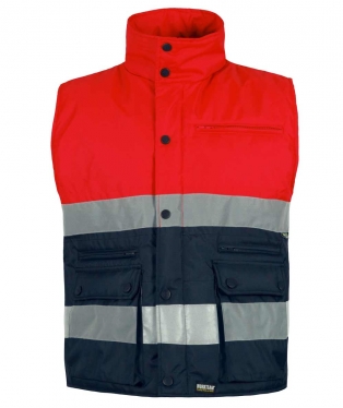 WS4037 Gilet imbottito da lavoro alta visibilità