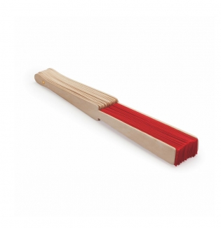 6028SIL Ventaglio con stecche in legno e tessuto in poliestere