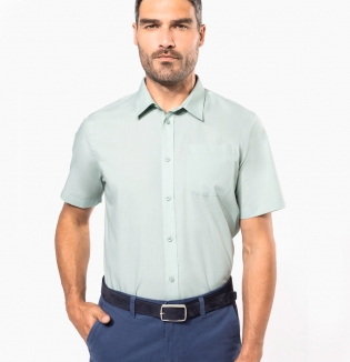 K551 Camicia popeline policotone uomo maniche corte