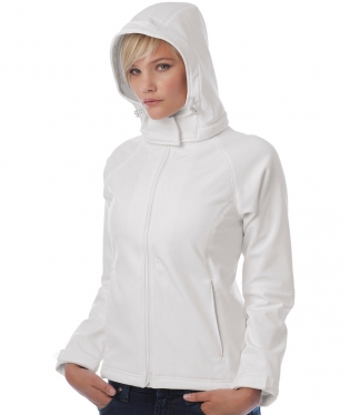 B/&C Bambini Softshell Giacca con Cappuccio