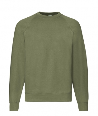 Felpa Uomo Fruit Of The Loom SS024M - Manica Lunga, Colore Verde Oliva, Taglia L, 100% Cotone - 2