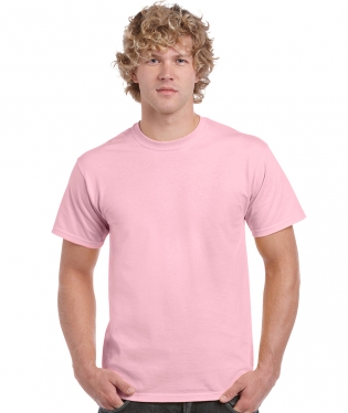 Gildan T-Shirt Uomo Ultra Cotton – Giadeite/Arancio Sicurezza, Taglia M – 100% Cotone Prelavato
