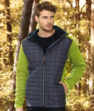James & Nicholson Giacca Blouson Uomo – Trapuntata, Con Inserti Elastici In Softshell, Antivento, Cerniera E Tasche, Poliestere