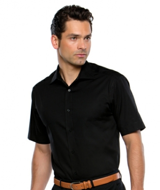 Kustom Kit Men/'s Workwear Manica Corta Camicia Oxford