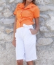 B126 Bermuda donna con tascone e cintura