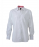 JN619 Men's Plain Shirt  white-red