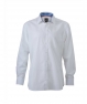 JN619 Men's Plain Shirt  white-royal