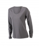 JN927 Ladies' Stretch Shirt Long-Sleeved charcoal