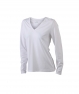 JN929 Ladies' Stretch V-Shirt Long-Sleeved white