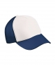 MB070 Poliestere Mesh Cap a 5 pannelli white navy