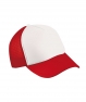 MB070 Poliestere Mesh Cap a 5 pannelli white red