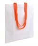 17111PEC Shopper bianco con manici colorati arancione