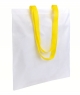 17111PEC Shopper bianco con manici colorati giallo